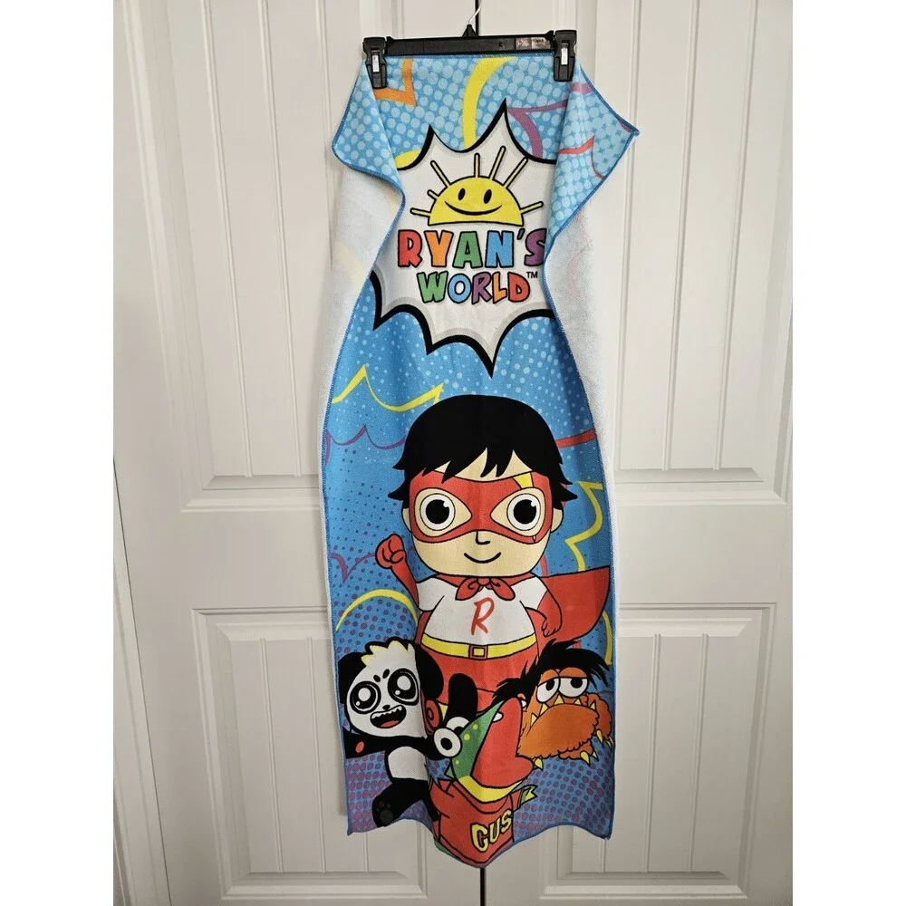 Ryan's World Bath / Beach Towel 23 X 50 Inches Moe Combo Panda Gus
